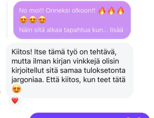 Suositus kaikille Ninan opeista