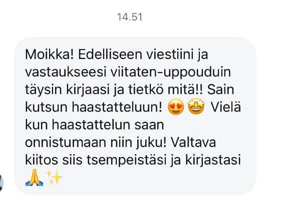 Ihana kun on tuollaisia sparraajia kuin sä