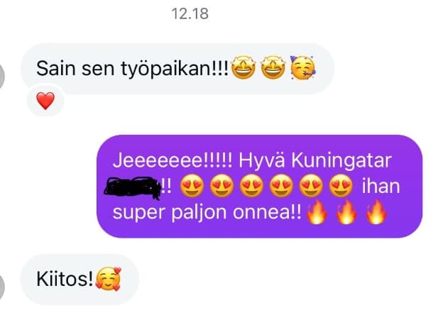 Sain sen työpaikan!!!